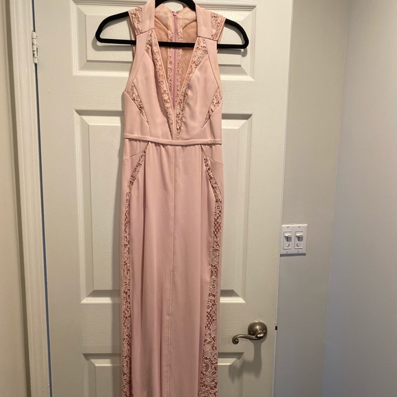 J Mendel evening gown with lace detail - Picture 1 of 6